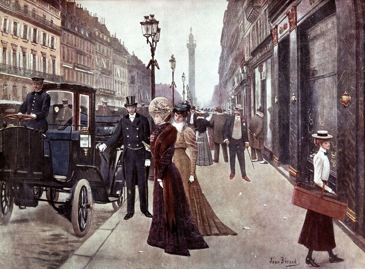 La rue de la paix a Parigi, c. 1900